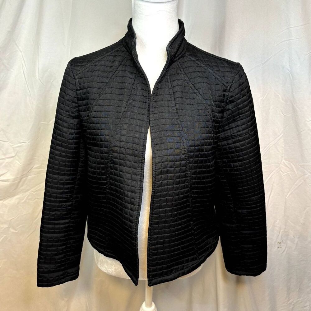 Harve Benard By Benard Holotzman Quilted Lightweight Jacket Collared Womens